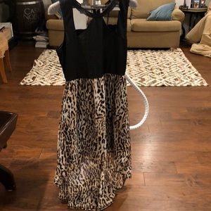 Black cheetah dress